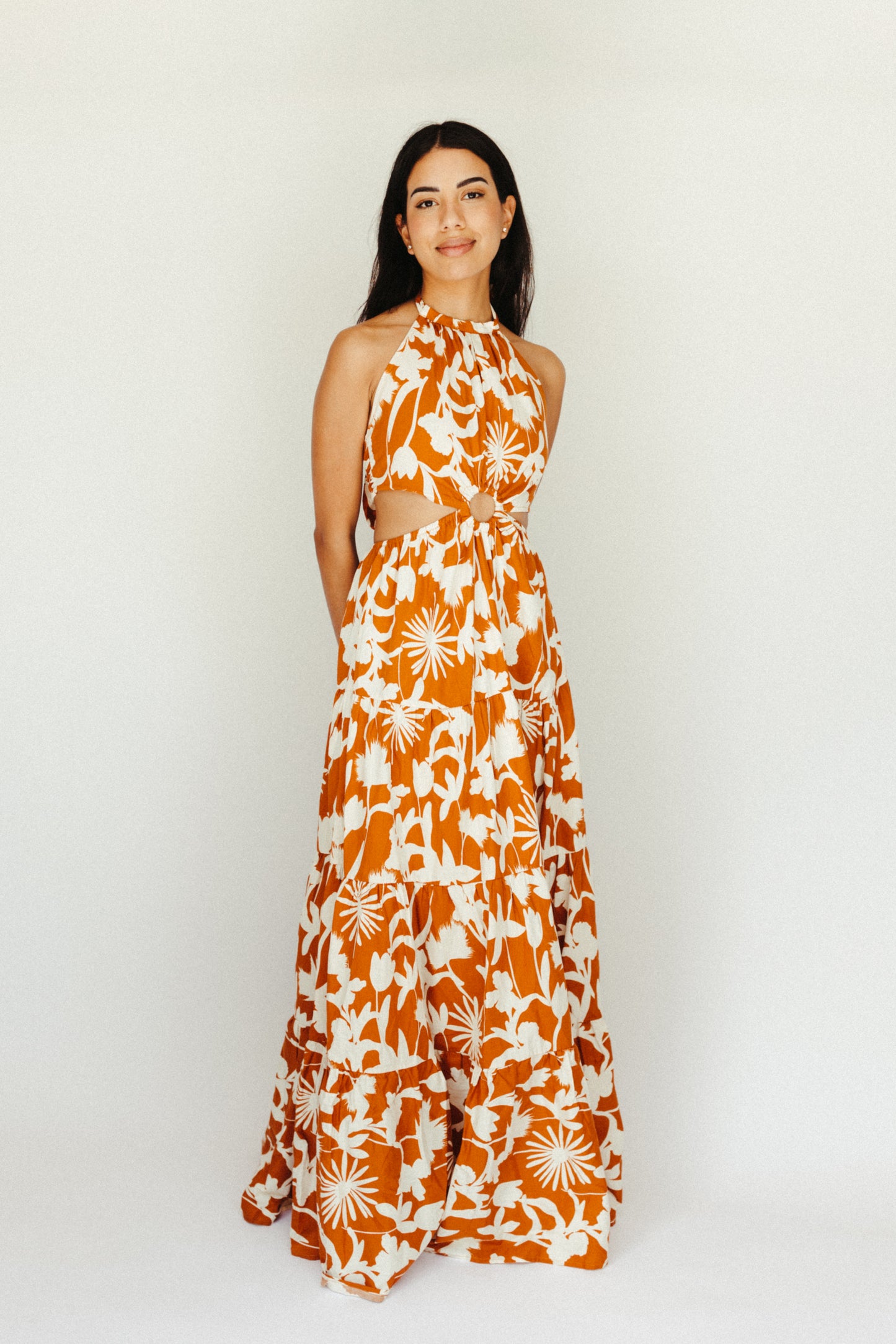 CARTAGENA – Halter maxi dress with cutout detail
