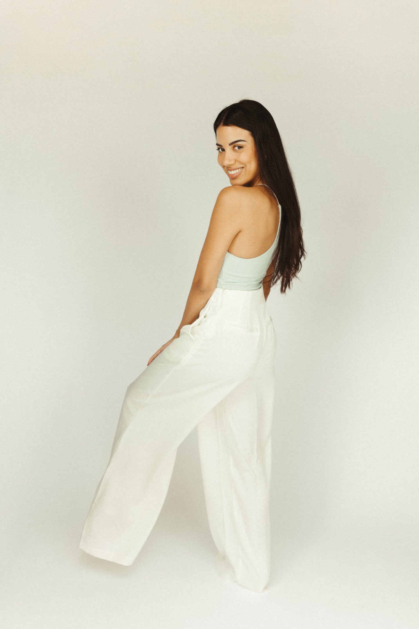 MYKONOS – Pleated waist flare pants