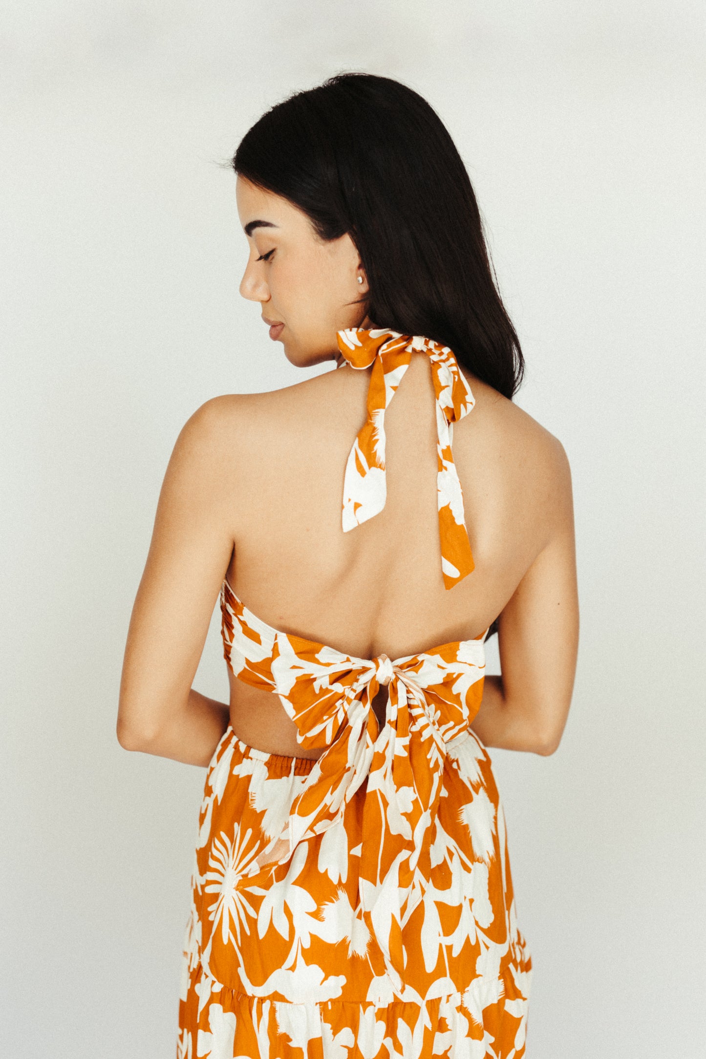 CARTAGENA – Halter maxi dress with cutout detail