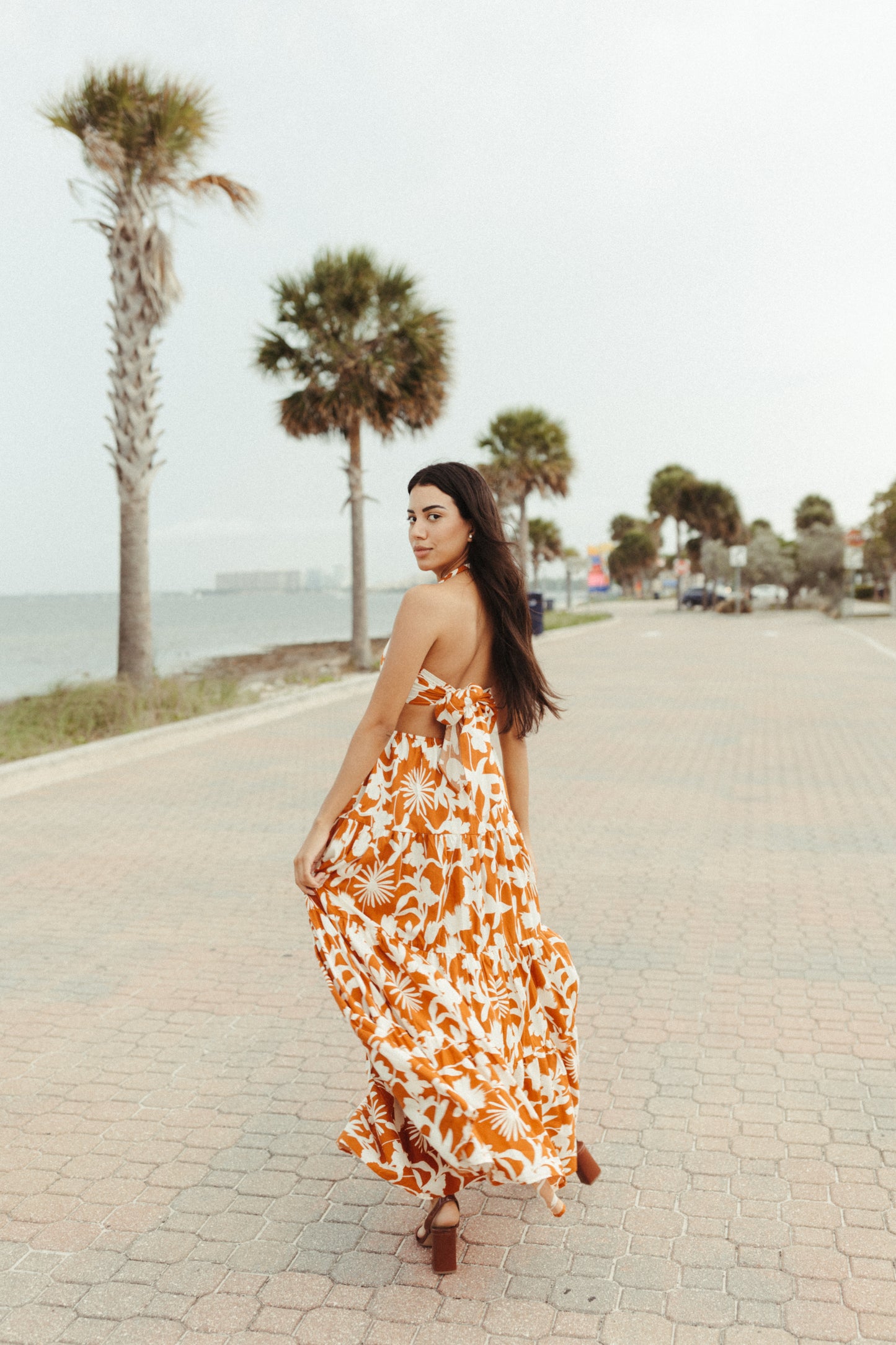 CARTAGENA – Halter maxi dress with cutout detail