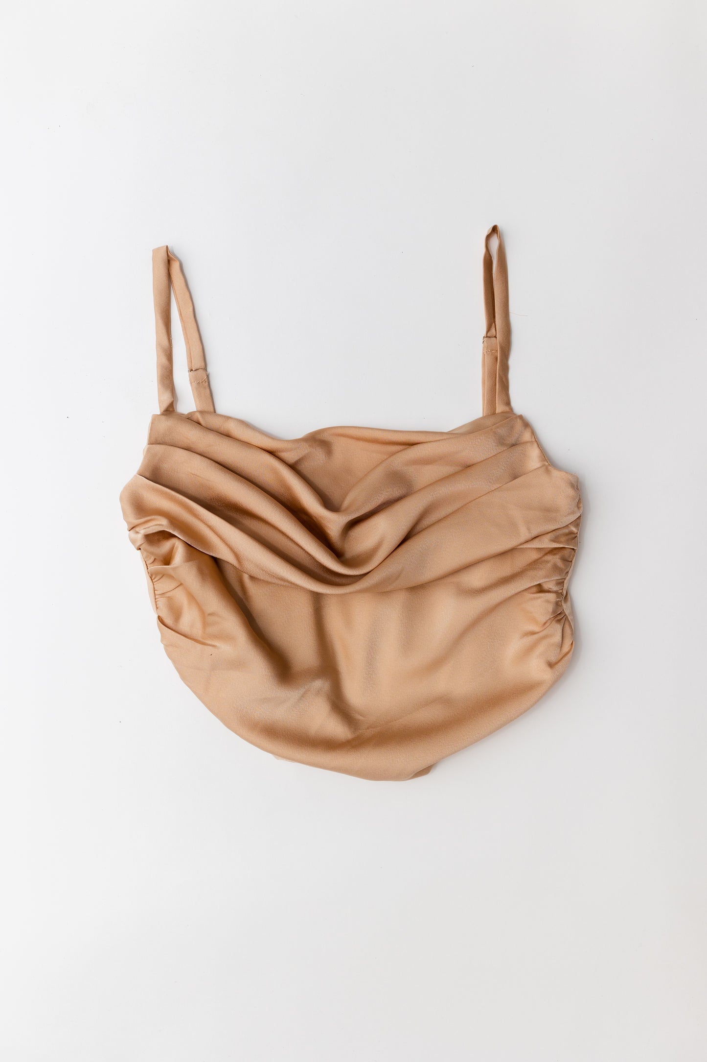 ATHENS — satin cowl neck crop top